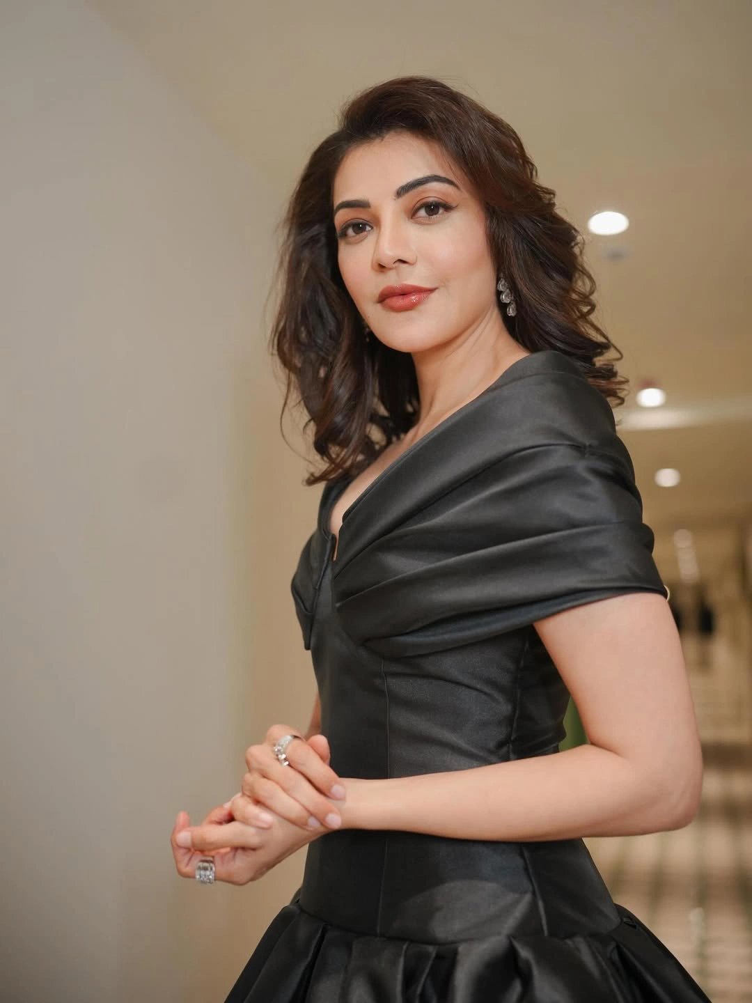 Kajal Aggarwal Shinning in Black Dress