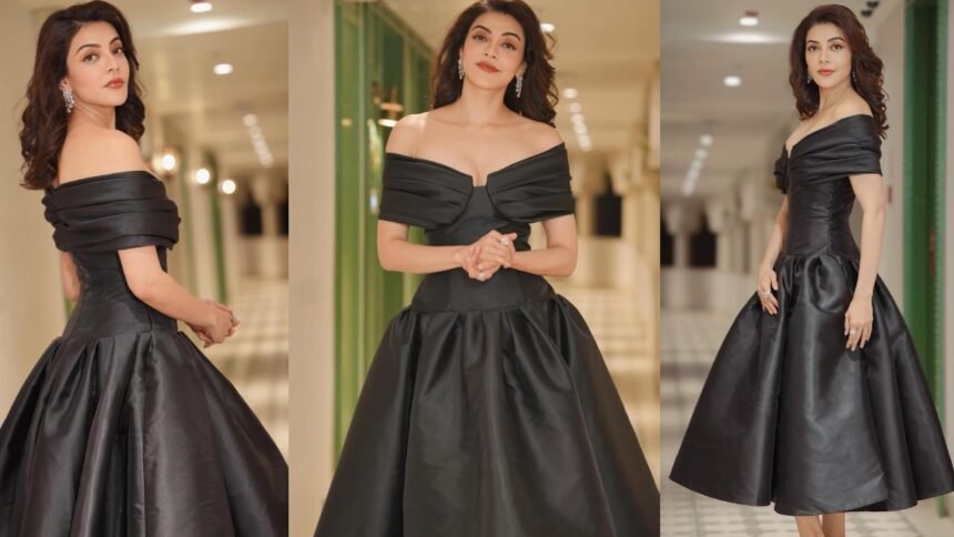 Kajal Aggarwal Shinning in Black Dress