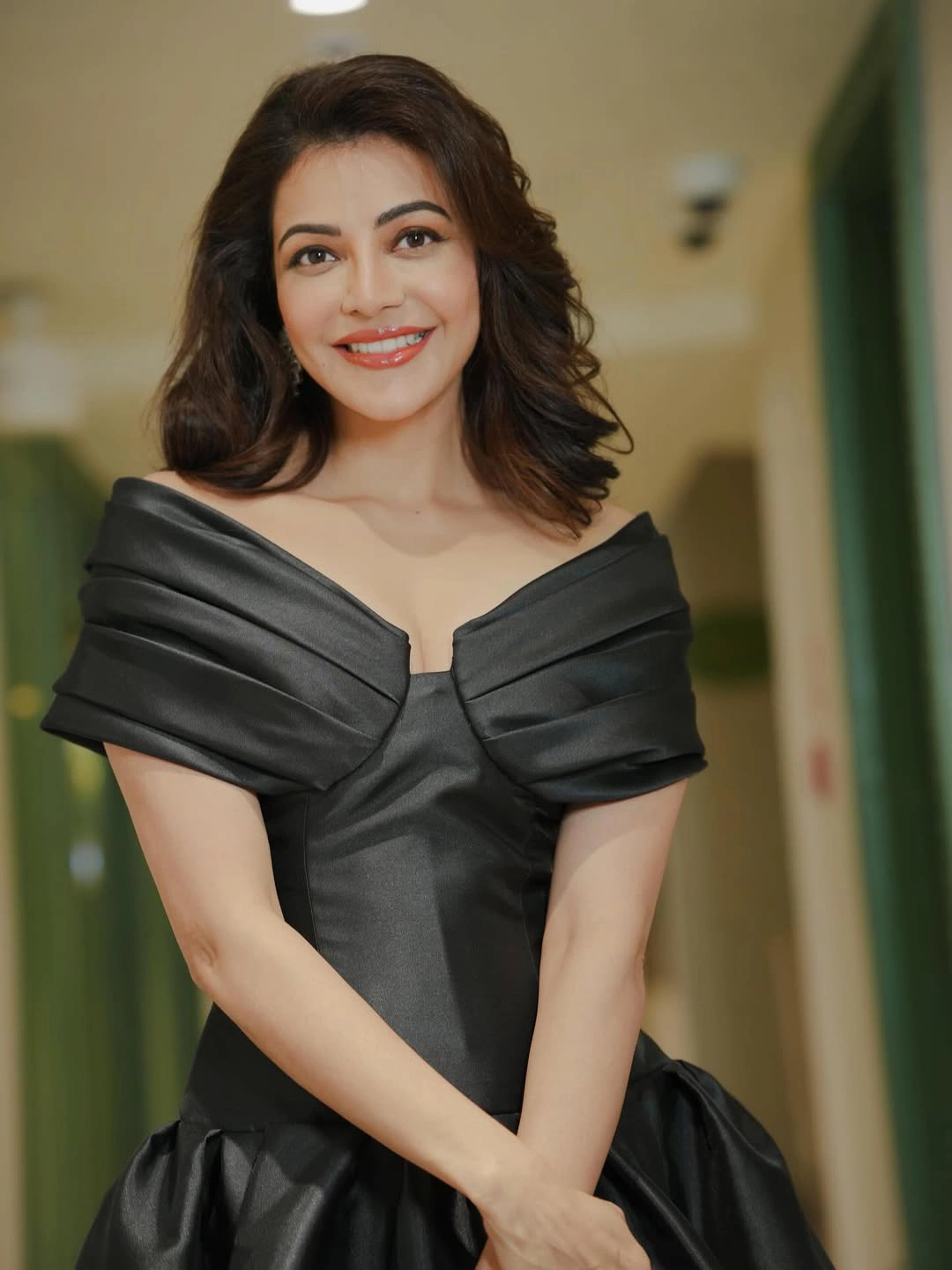 Kajal Aggarwal Shinning in Black Dress