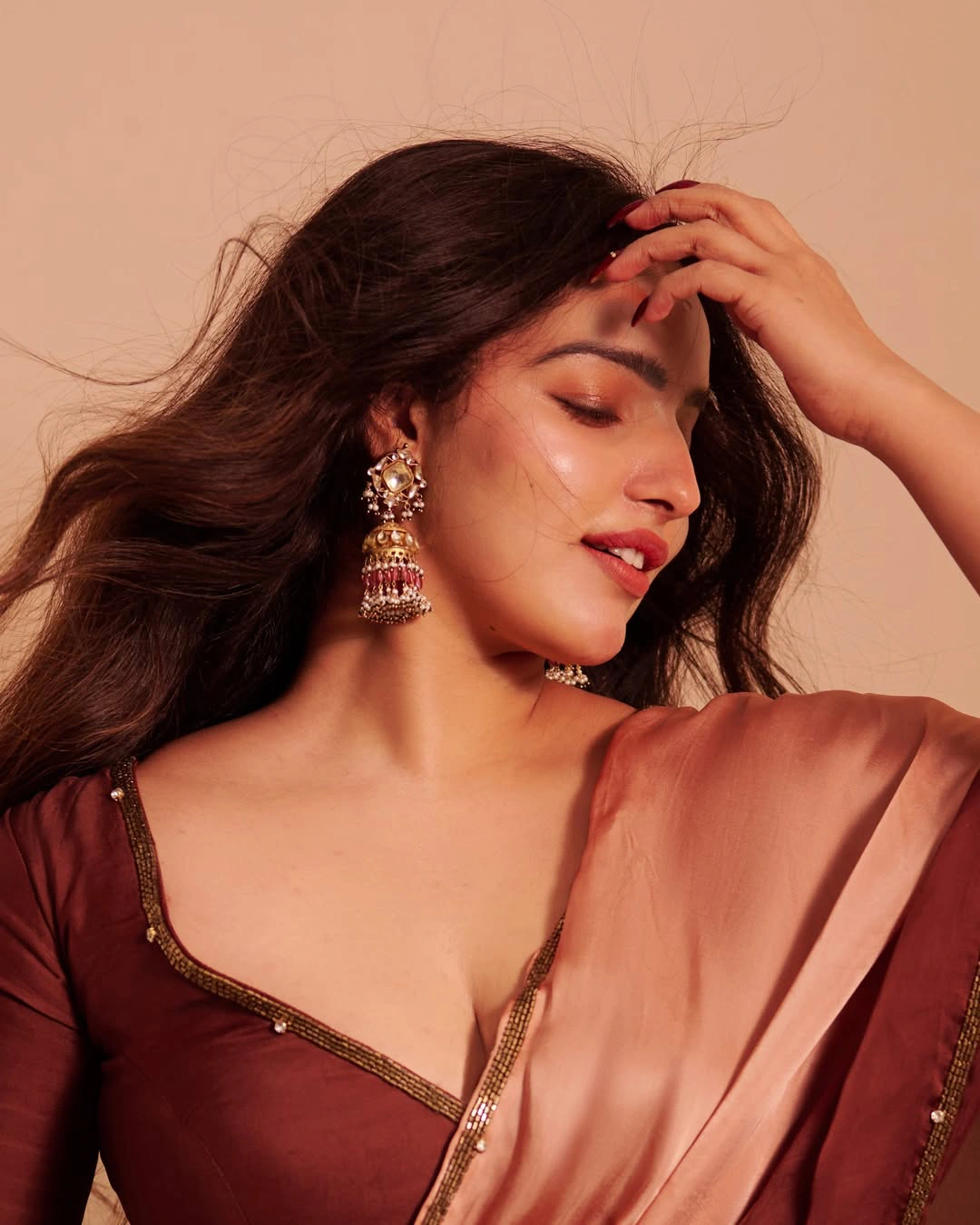 Malavika C Menon Stunning Looks in Saree