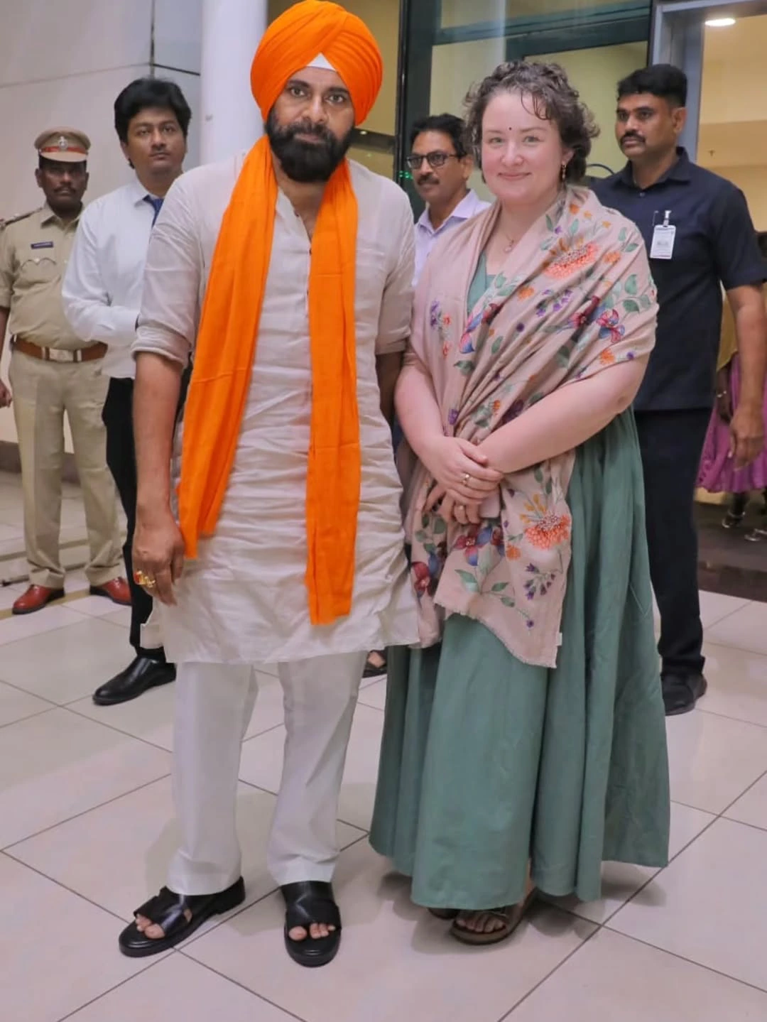 Pawan kalyan with his Wife Anna Lezhneva