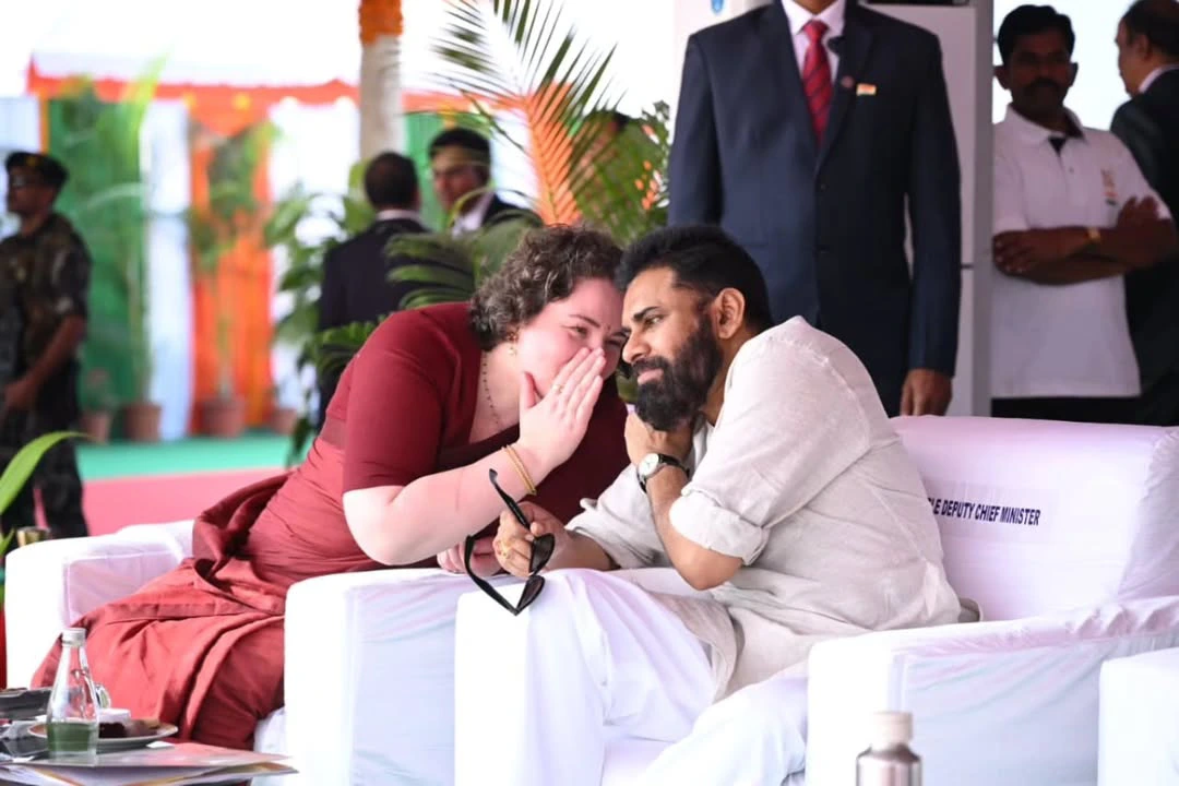 Pawan kalyan with his Wife Anna Lezhneva