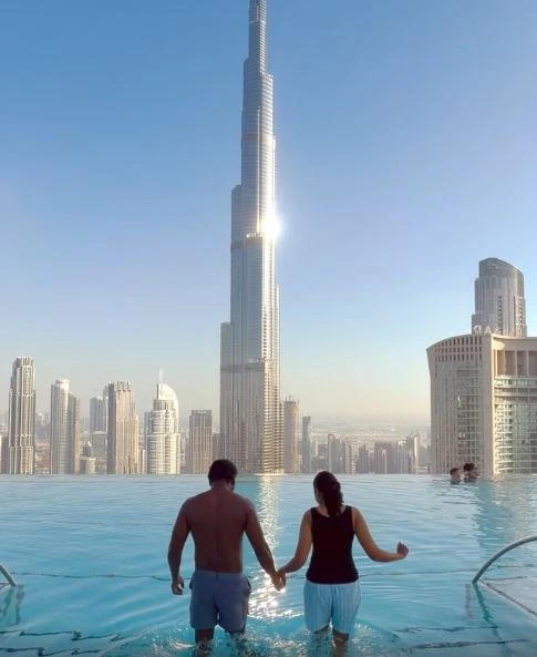 Rahul Sipligunj Enjoying Honeymoon with Wife Harinya Reddy in Dubai