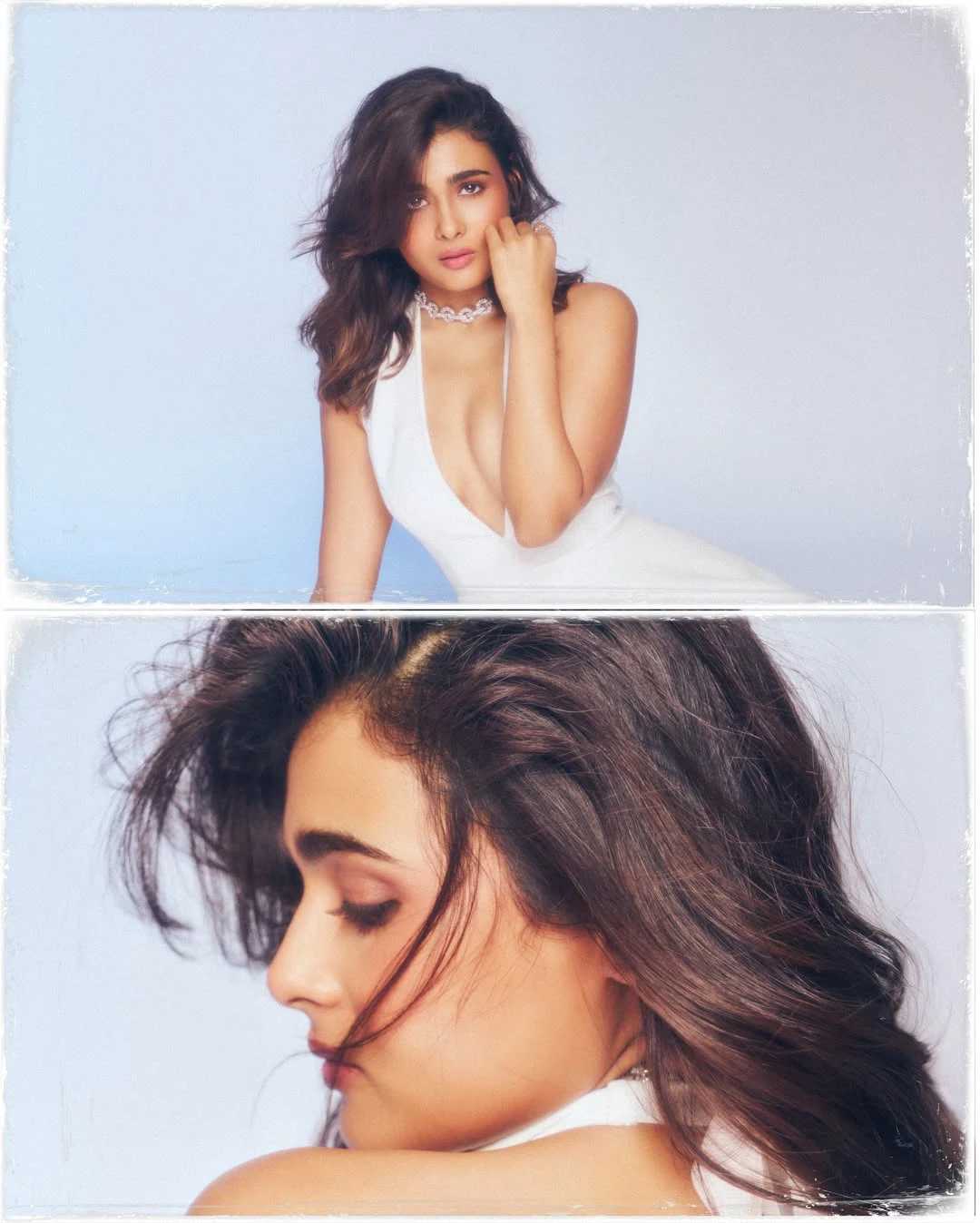 Shalini Pandey Sizzling Photos in White Gown