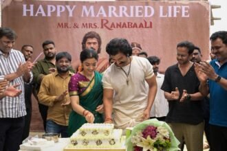 VijayDevarakonda and rashmika mandhanna at Ranabaali movie sets