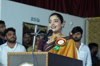 Rashmika Mandanna’s Elegant Saree Look Wins Hearts