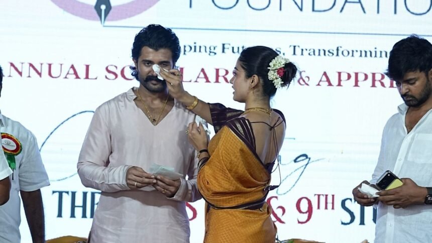 Vijay Rashmika Deliver on Scholarship Promise