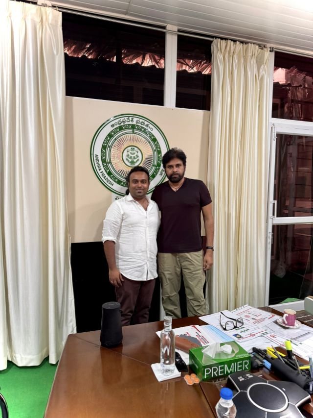 Music Director Ajay Arasada with PawanKalyan